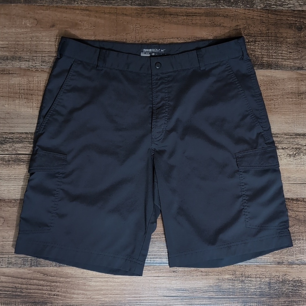Nike Golf | Flat Front Cargo Shorts | Size 34x9" | Dark Gray | Dry-Fit